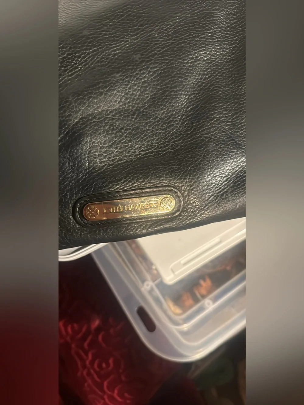 Othr Black Shoulder Tote with Gold Charm